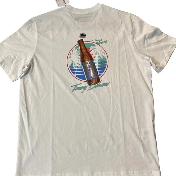 Tommy Bahama Two Second Workout T-Shirt Men’s Small Oatmeal Short Sleeve Tee - Picture 6 of 6
